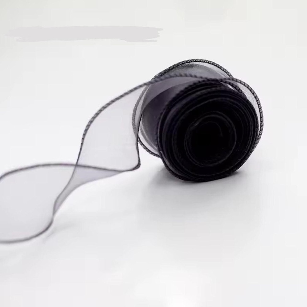 Elegant Black Sheer Ribbon